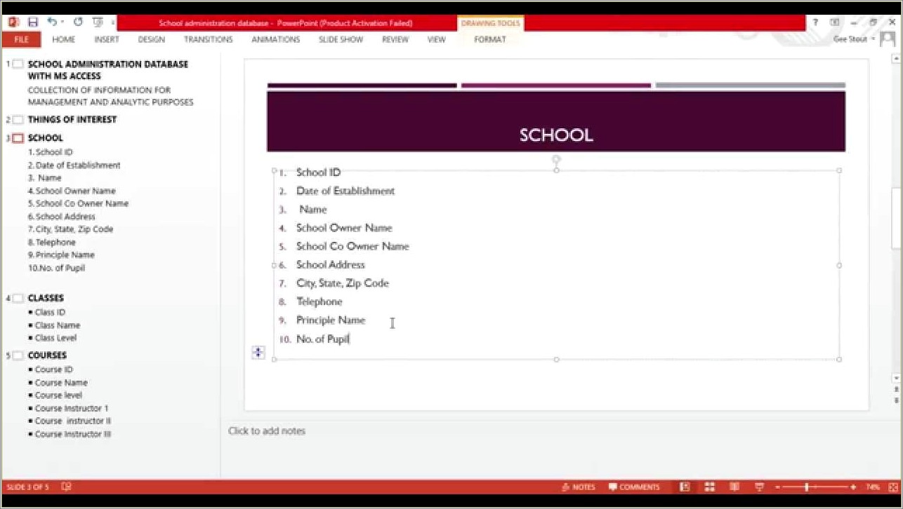 Ms Access Student Database Templates Free Download