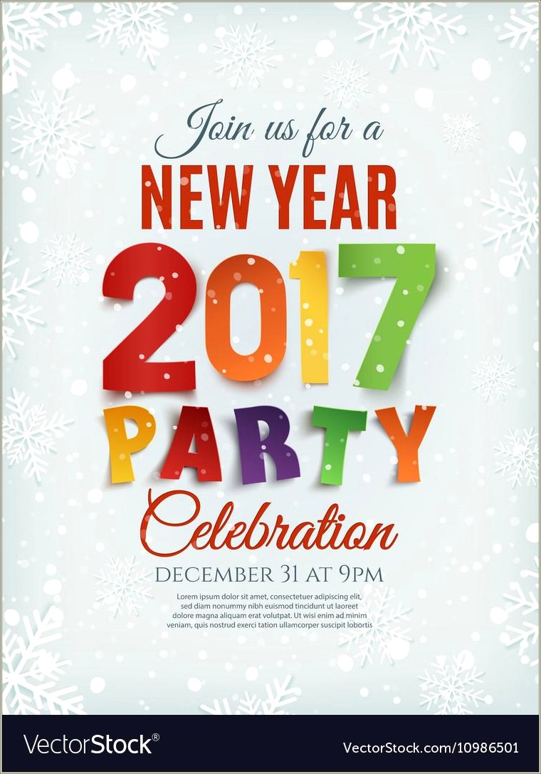 New Years Eve Party Flyer Template Free