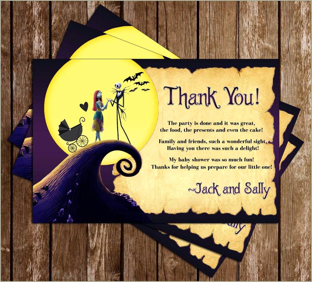 Nightmare Before Christmas Baby Shower Invitations Templates Free
