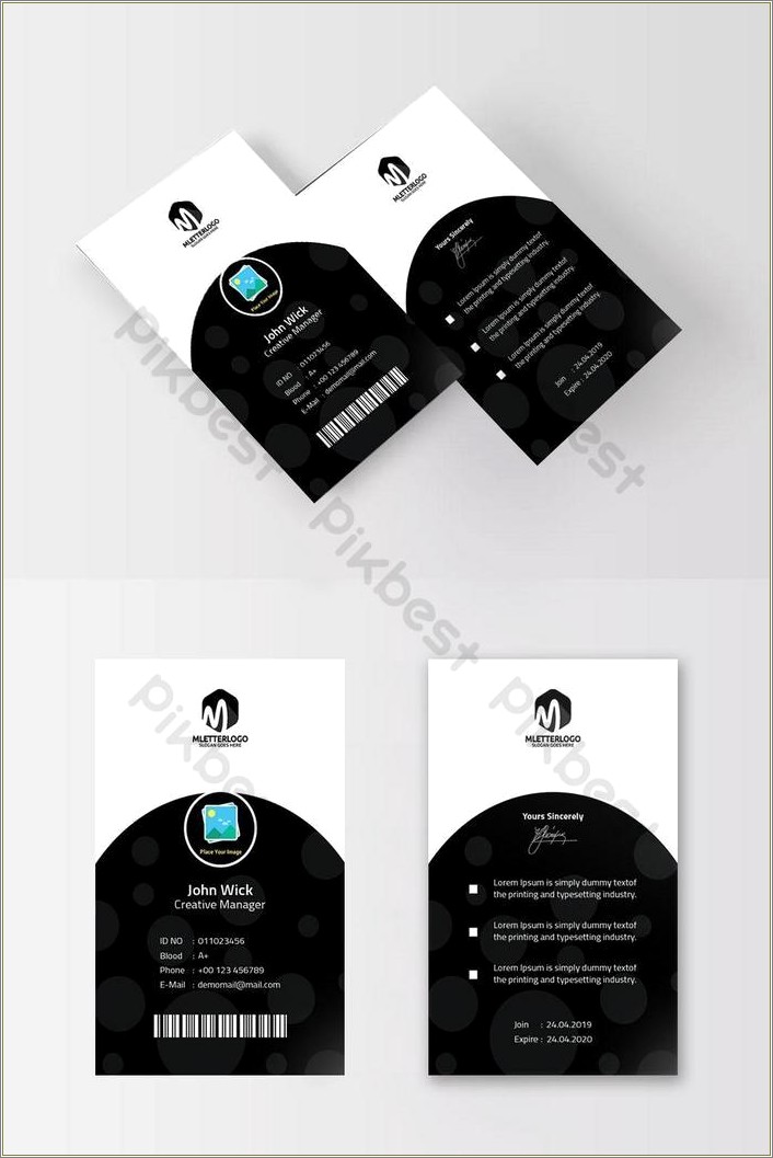 Office Id Card Template Psd Free Download