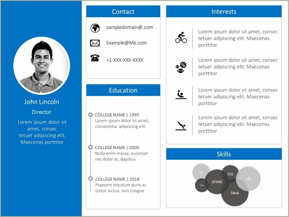 Personal Cv Powerpoint Template Ppt Free Download