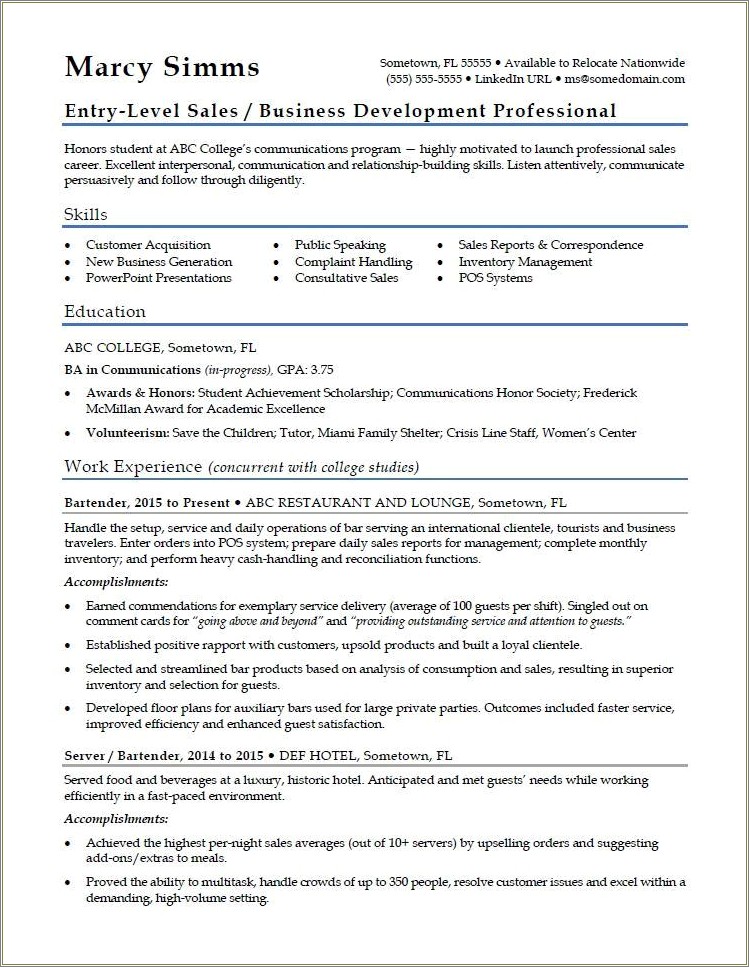 Resume Examples For Communications Jobs