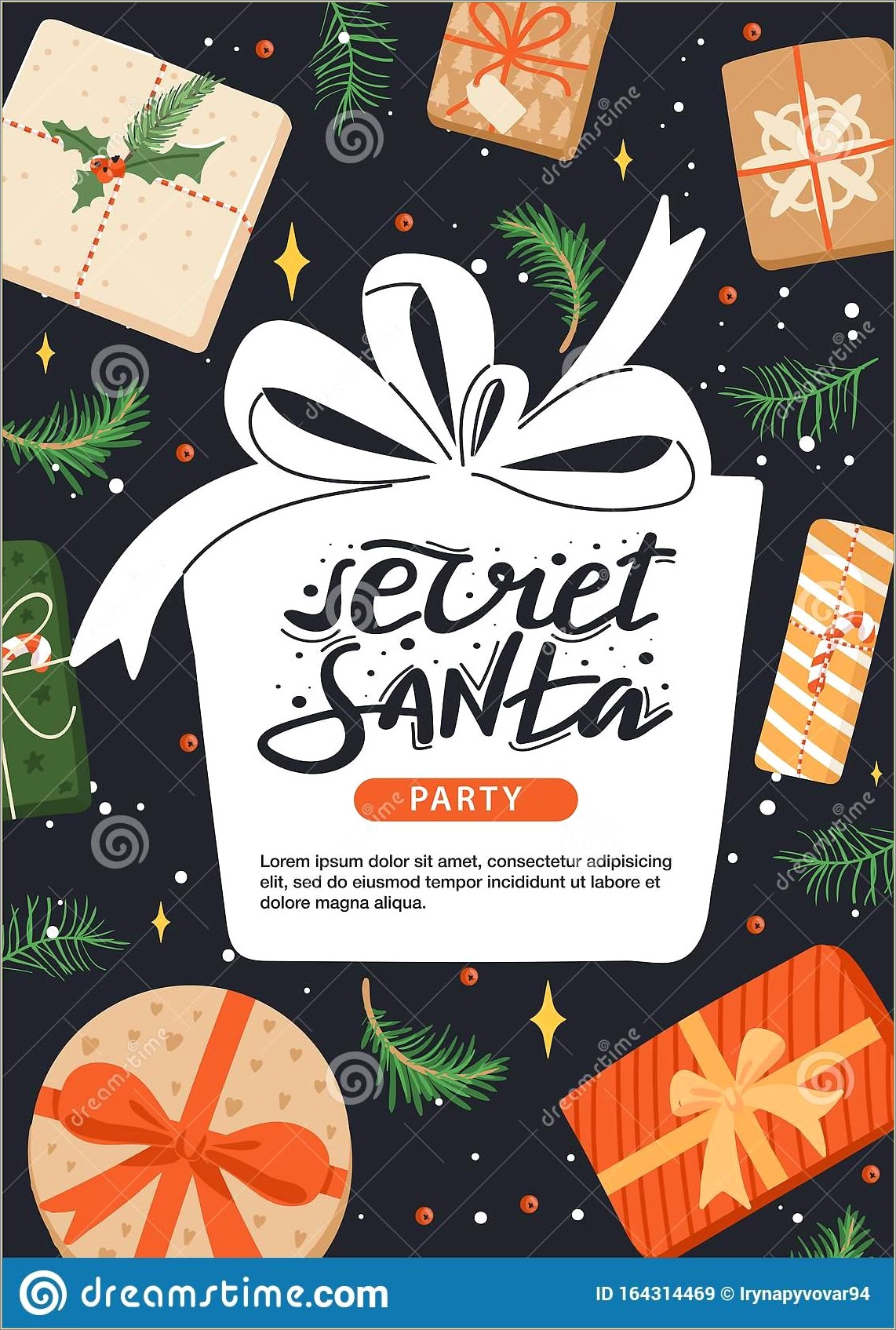 Secret Santa Party Flyer Template Free Download