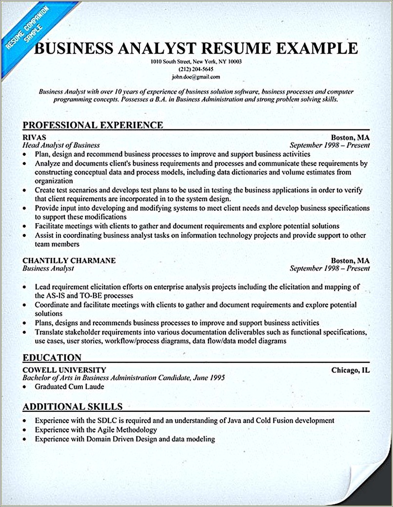 Skills For A Business Resume