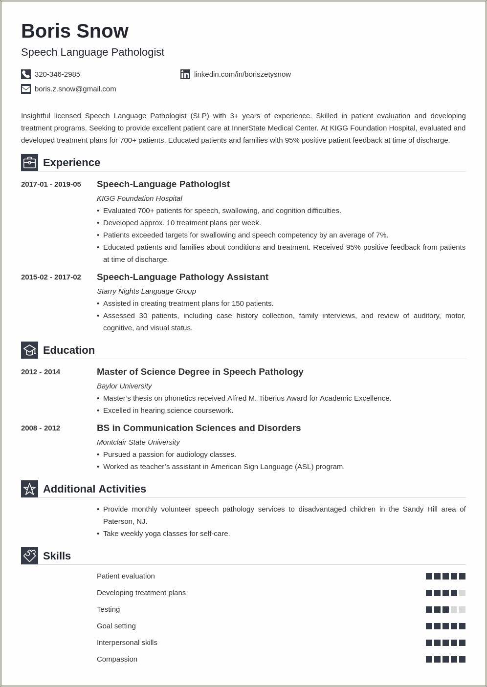 Slp Clinical Fellowship Resume Objective