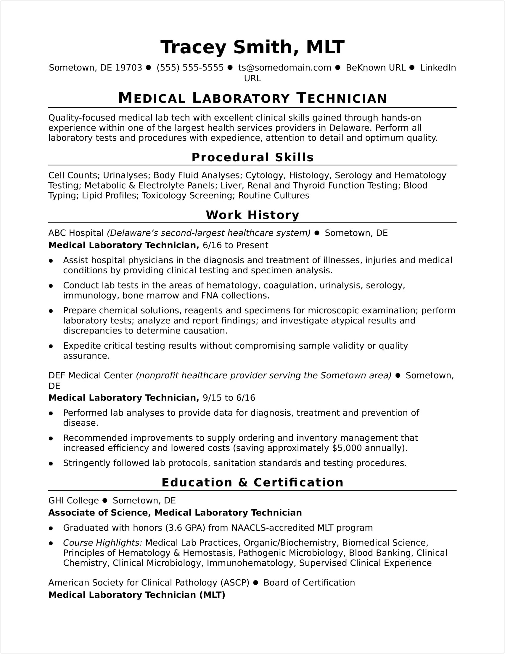 Society Of Toxicology Resume Examples