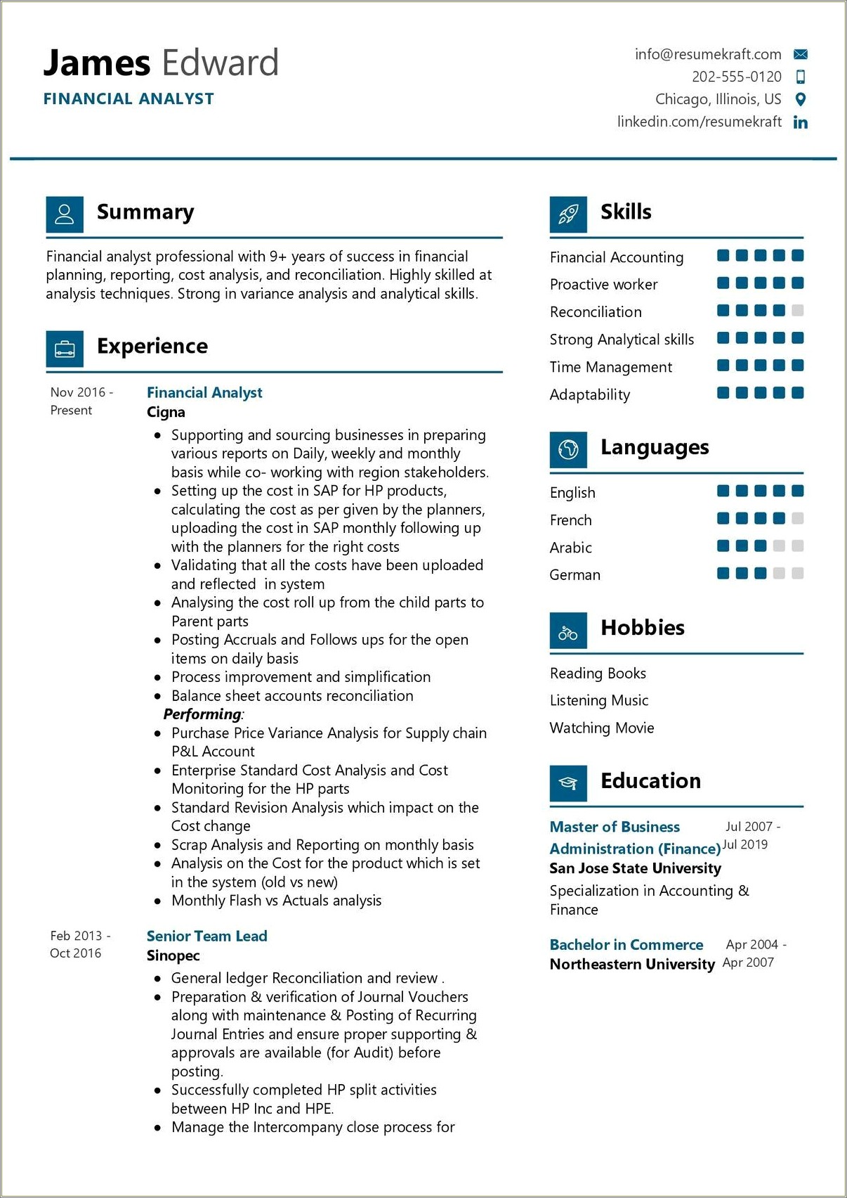 Soft Skills For Finance Resume