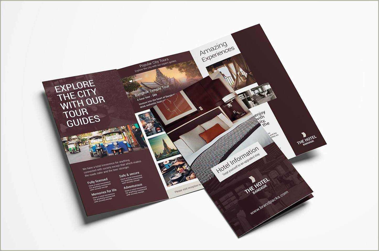 Tri Fold Hotel Brochure Template Free Download