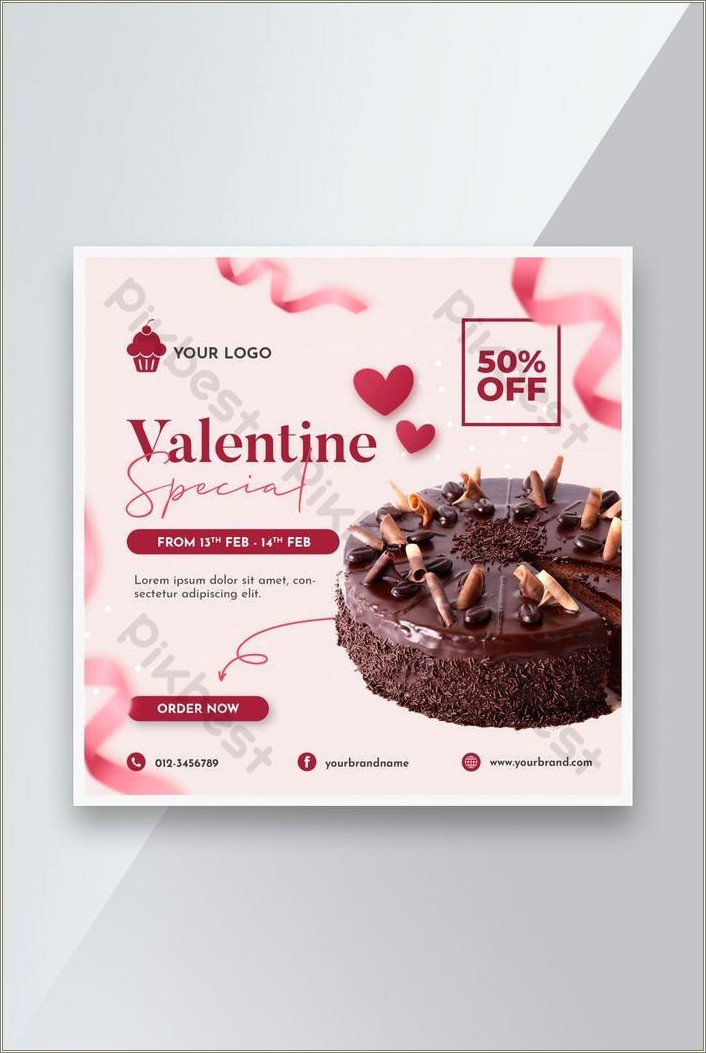 Valentine's Day Bake Sale Flyer Template Free