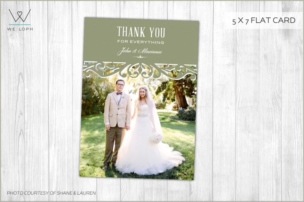 Wedding Thank You Card Template Free Download