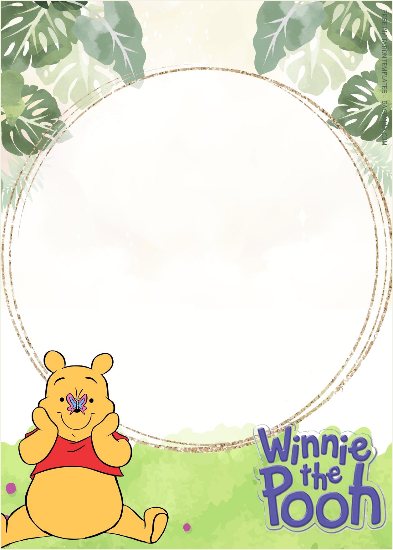 Winnie The Pooh Baby Shower Invitations Templates Free