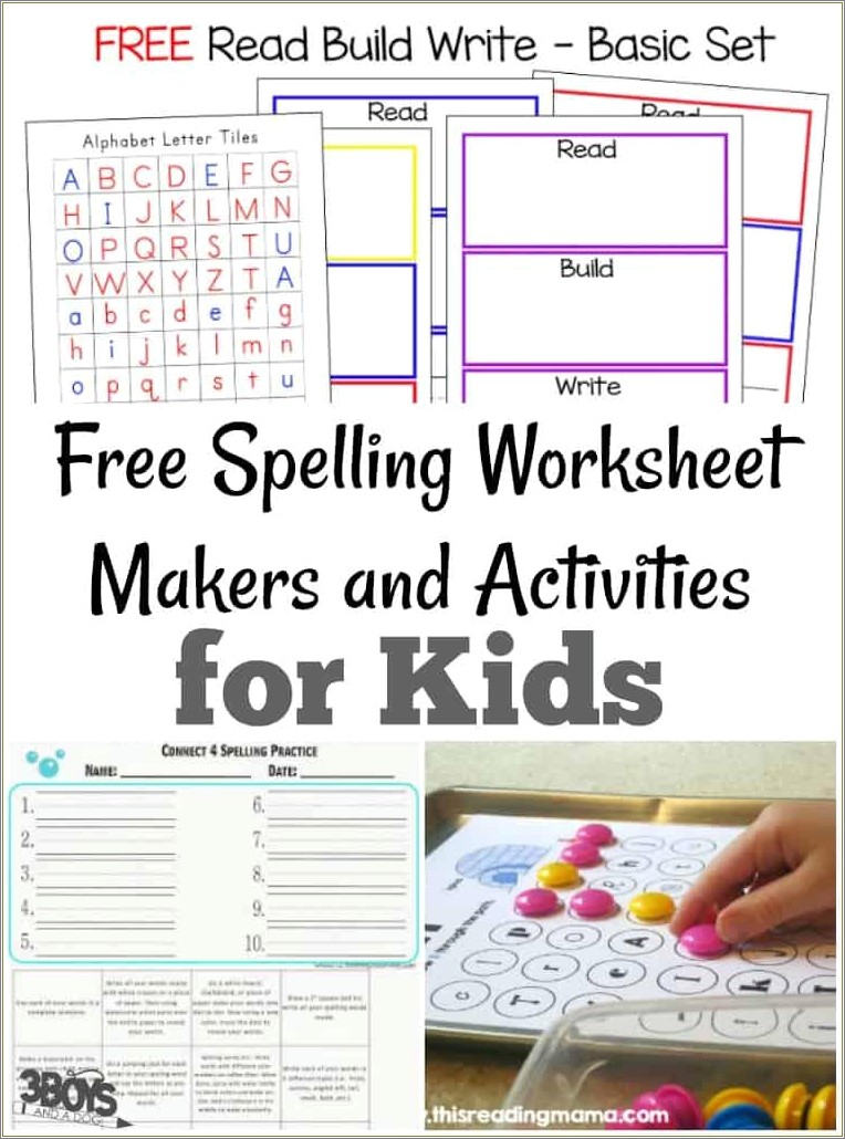 Write Spelling Words 5 Times Each Template Free