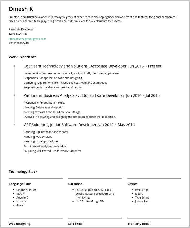 Ajax Skills In Resume Samlpes