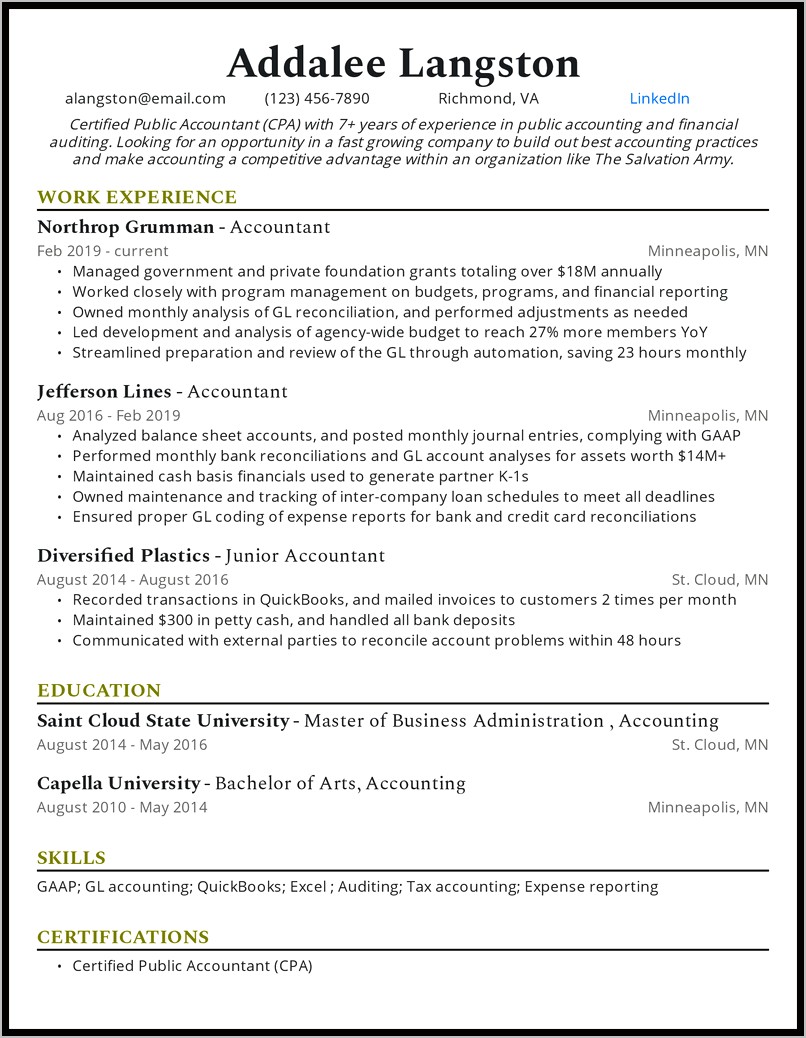 Best Resume For Government Jobs