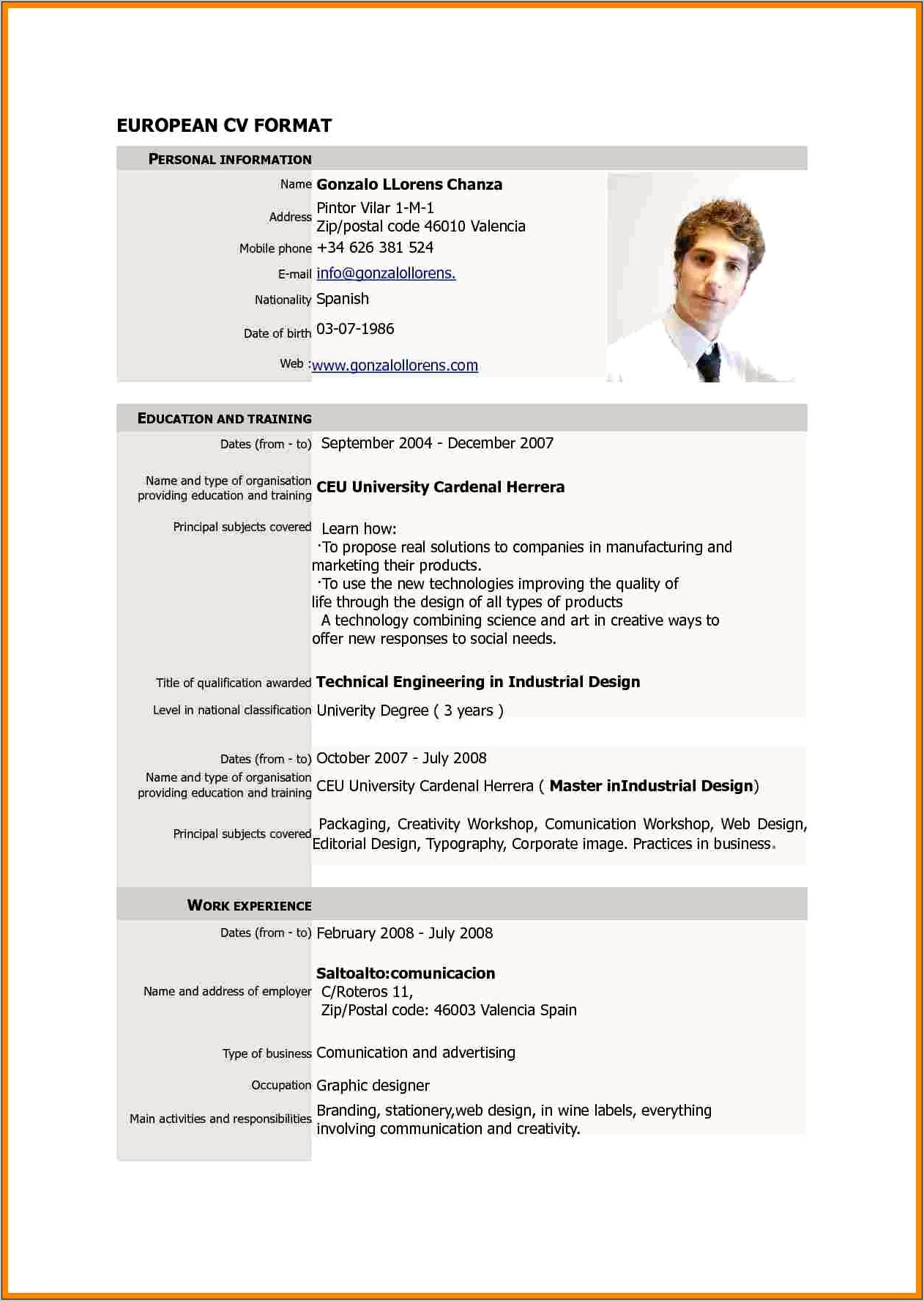 Contoh Resume Doc Free Download