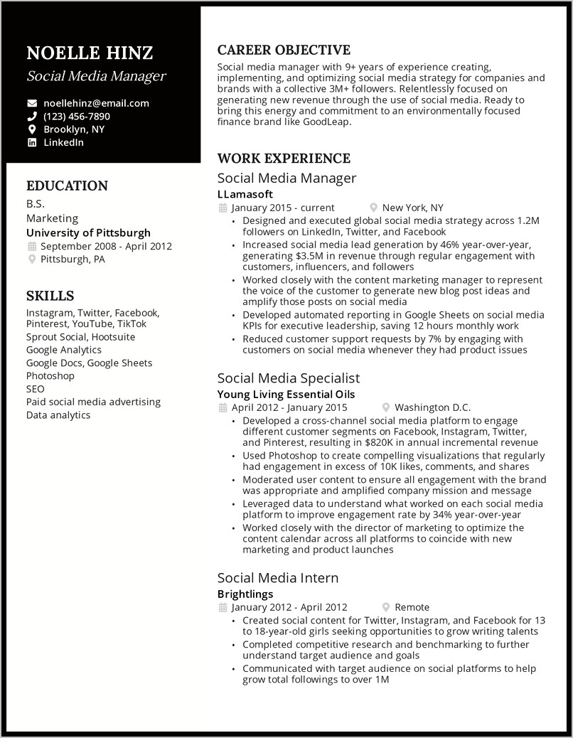 Customer Service Management Resume Pdf