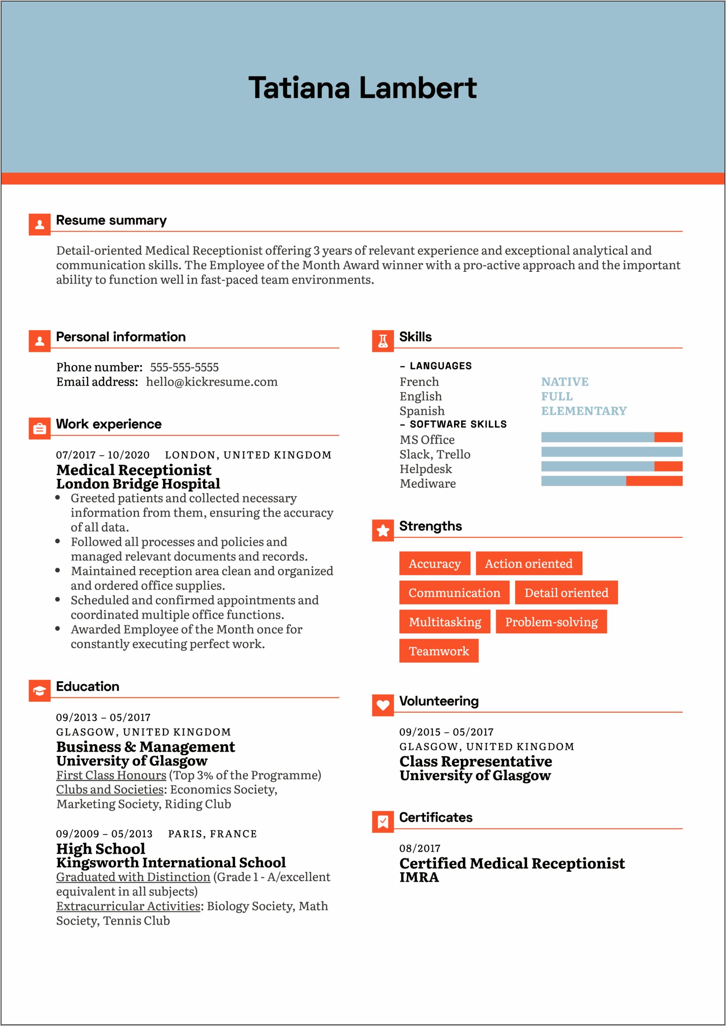 Dental Receptionestt Skills For Resume