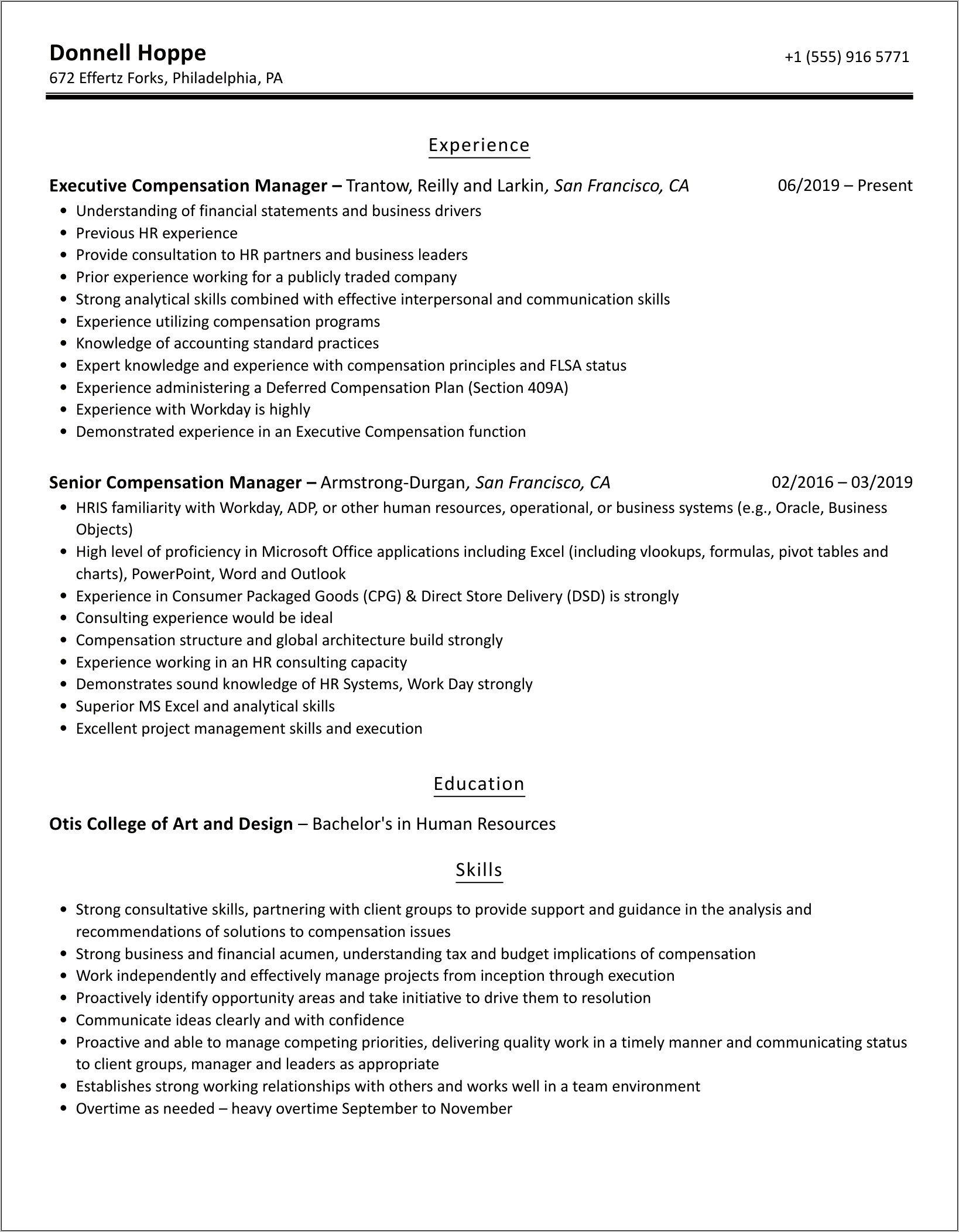 Foot Locker Assistant Manager Resume