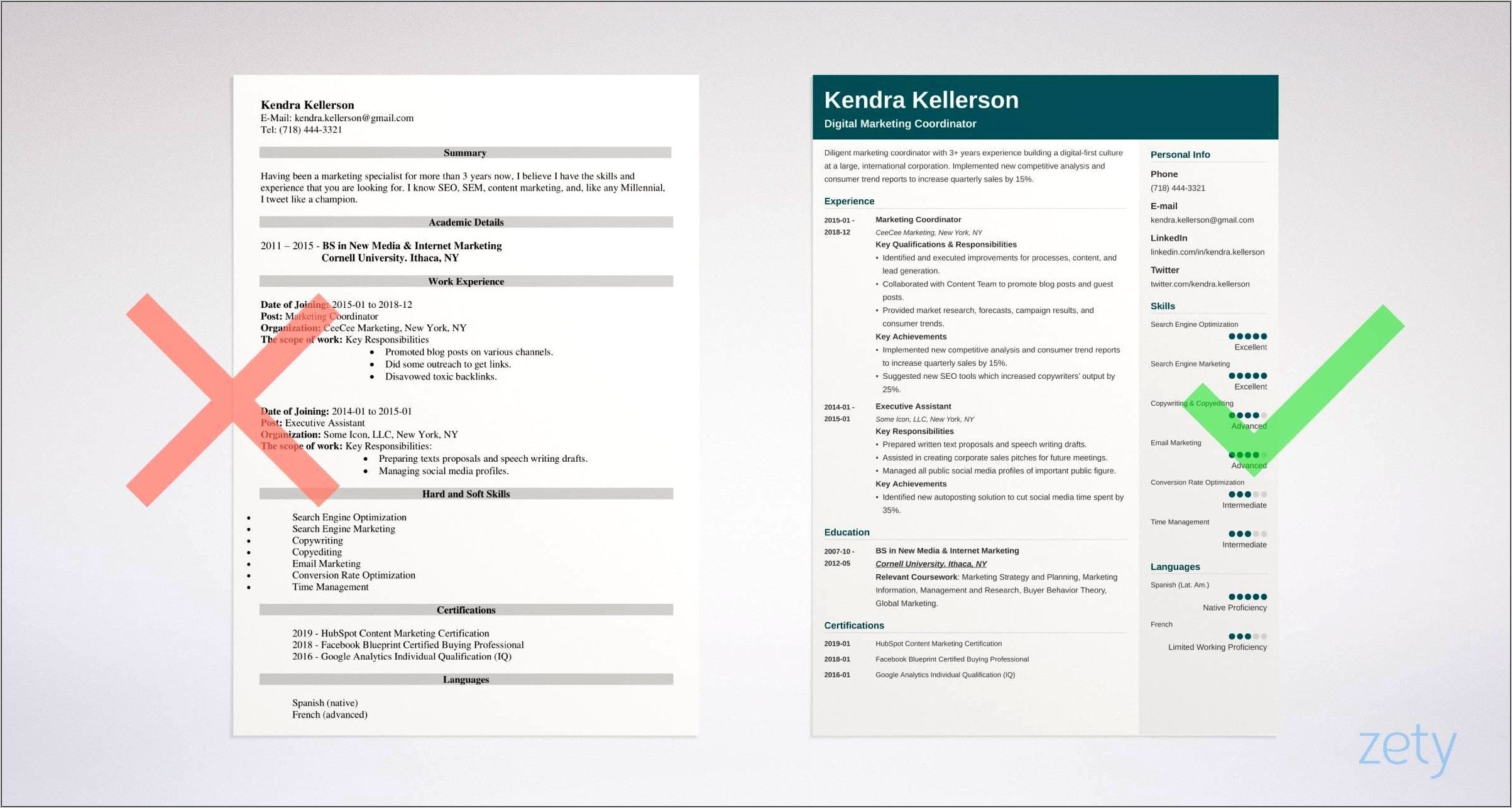 Free Marketing Resume Format Download