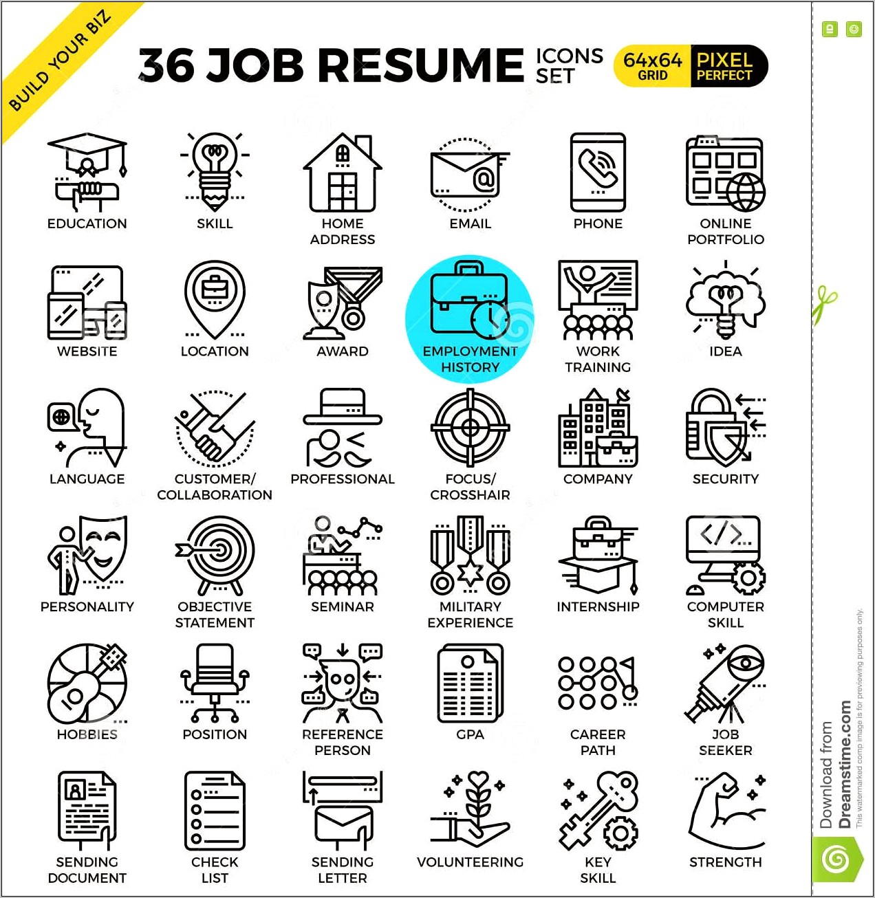 Free Vector Icons For Resume