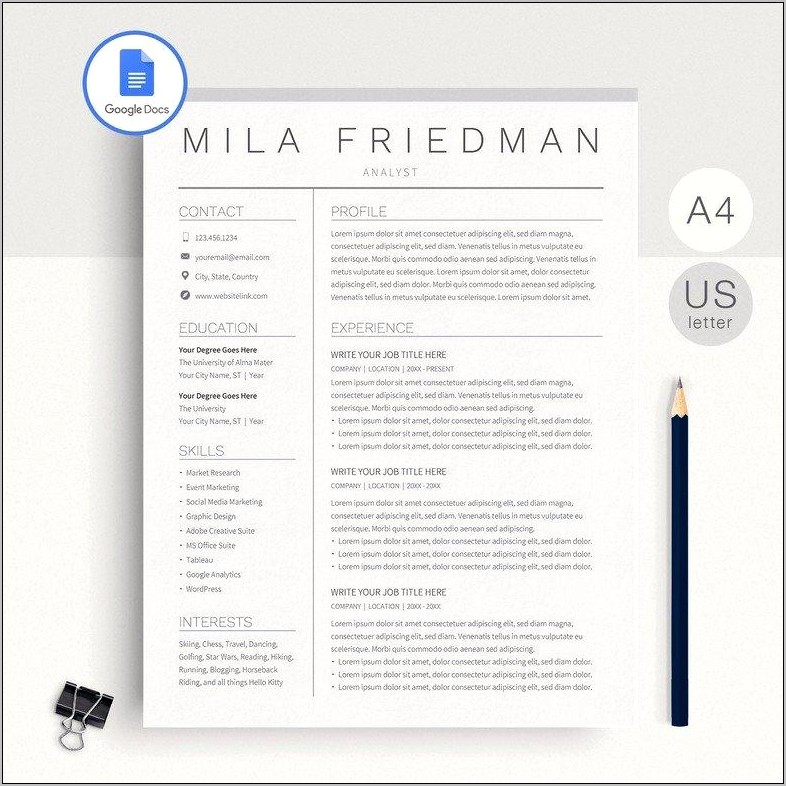 Functional Skills Resume Template Muse