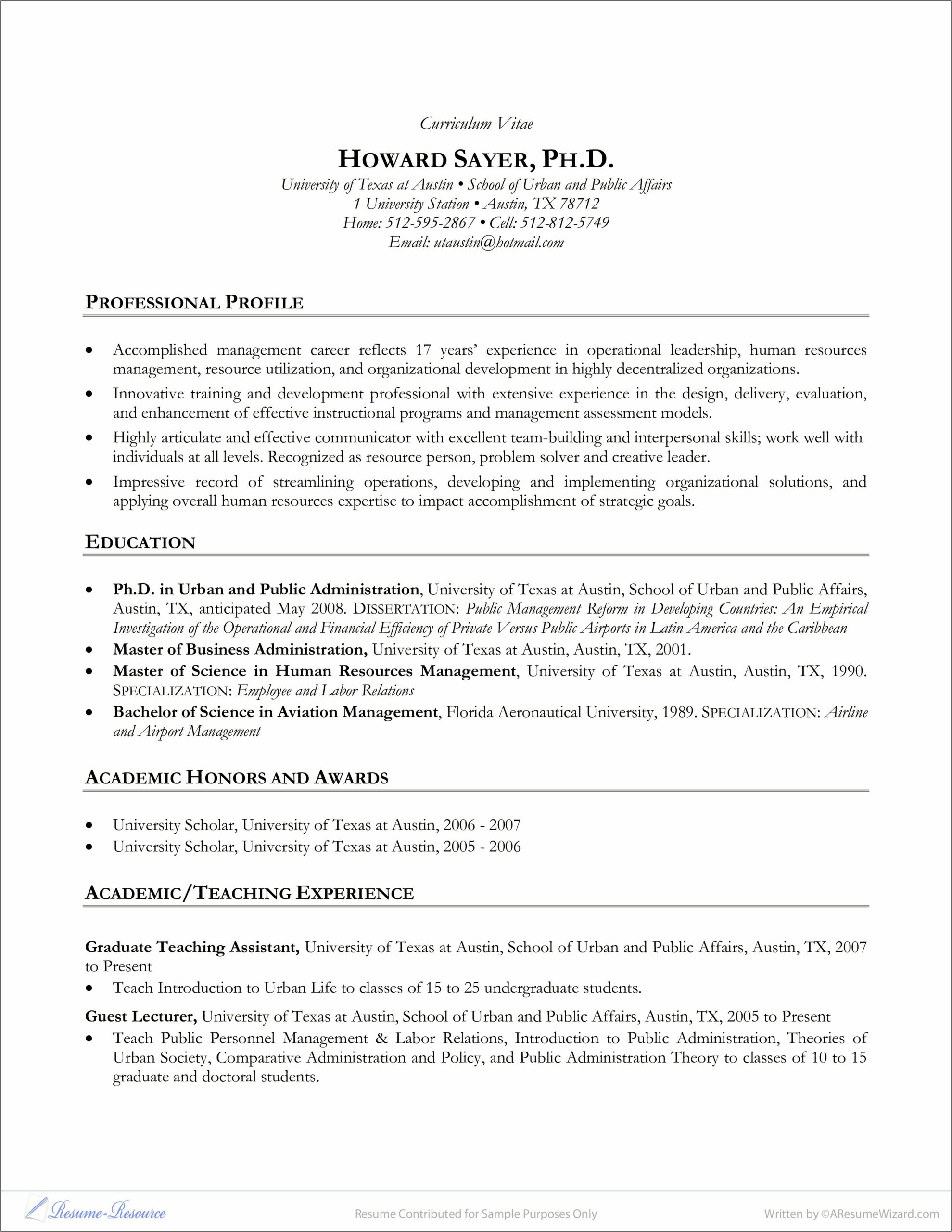 Human Resources Manager Resume Skills