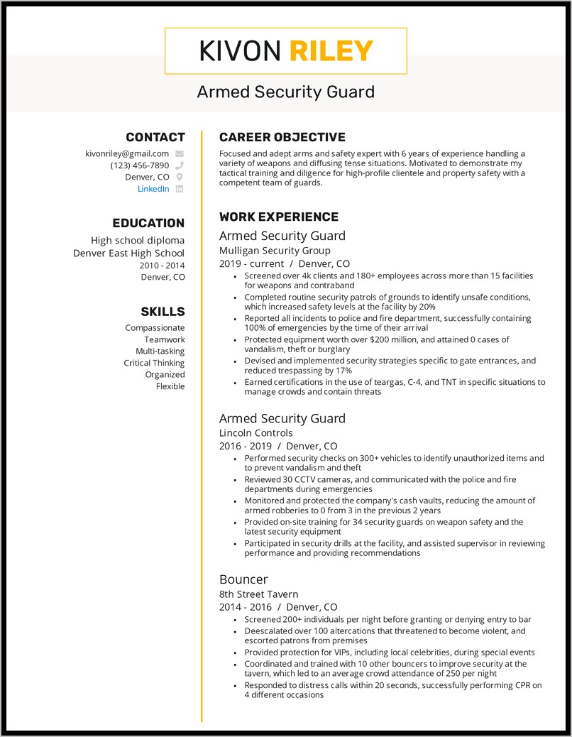 It Security Resume Summary Examples