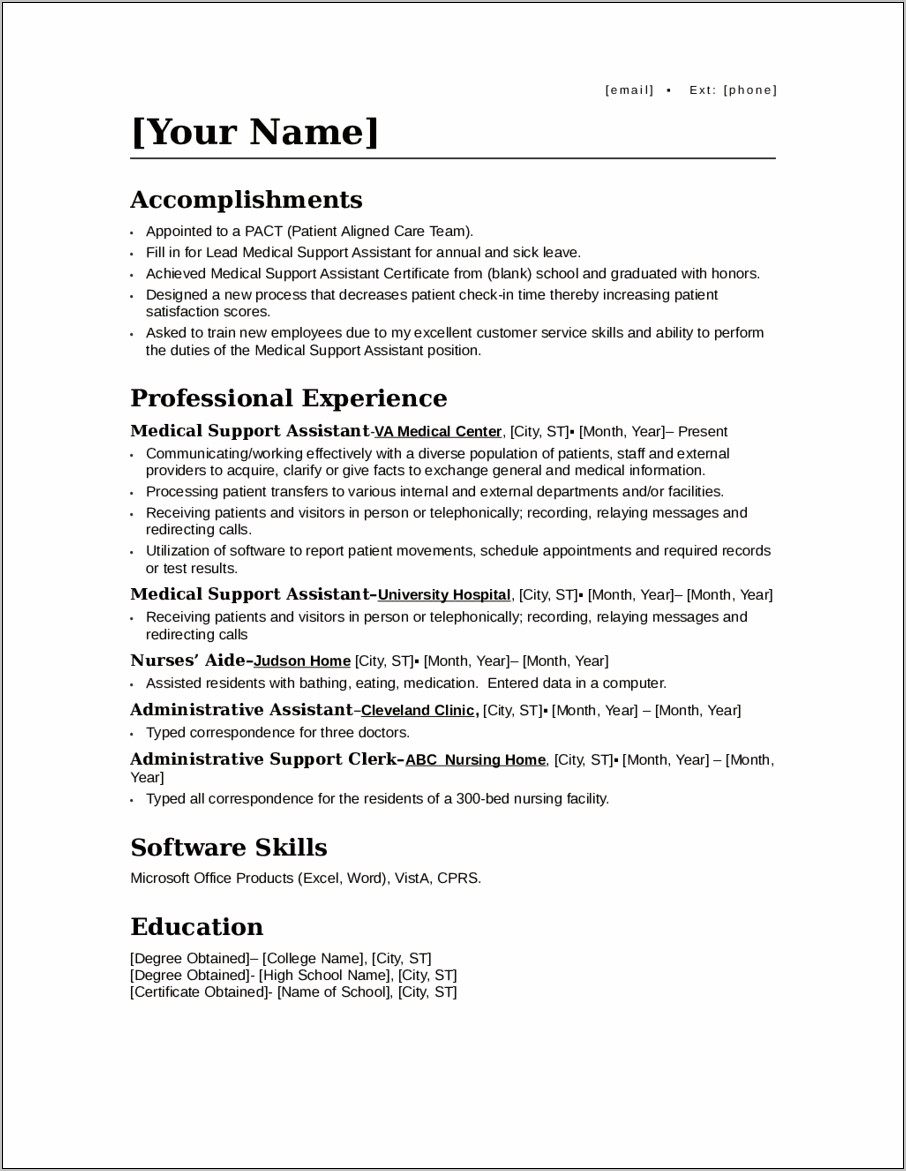 Medical Student Resume Objective Examples