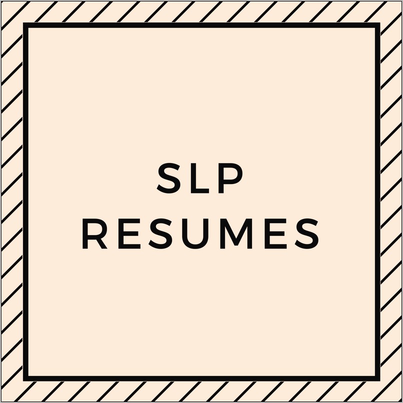 Objective In Slp Resume Reddi