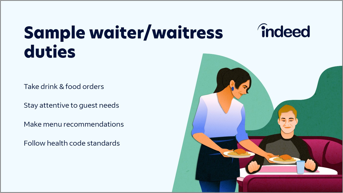 Resume Job Duties For Waitress