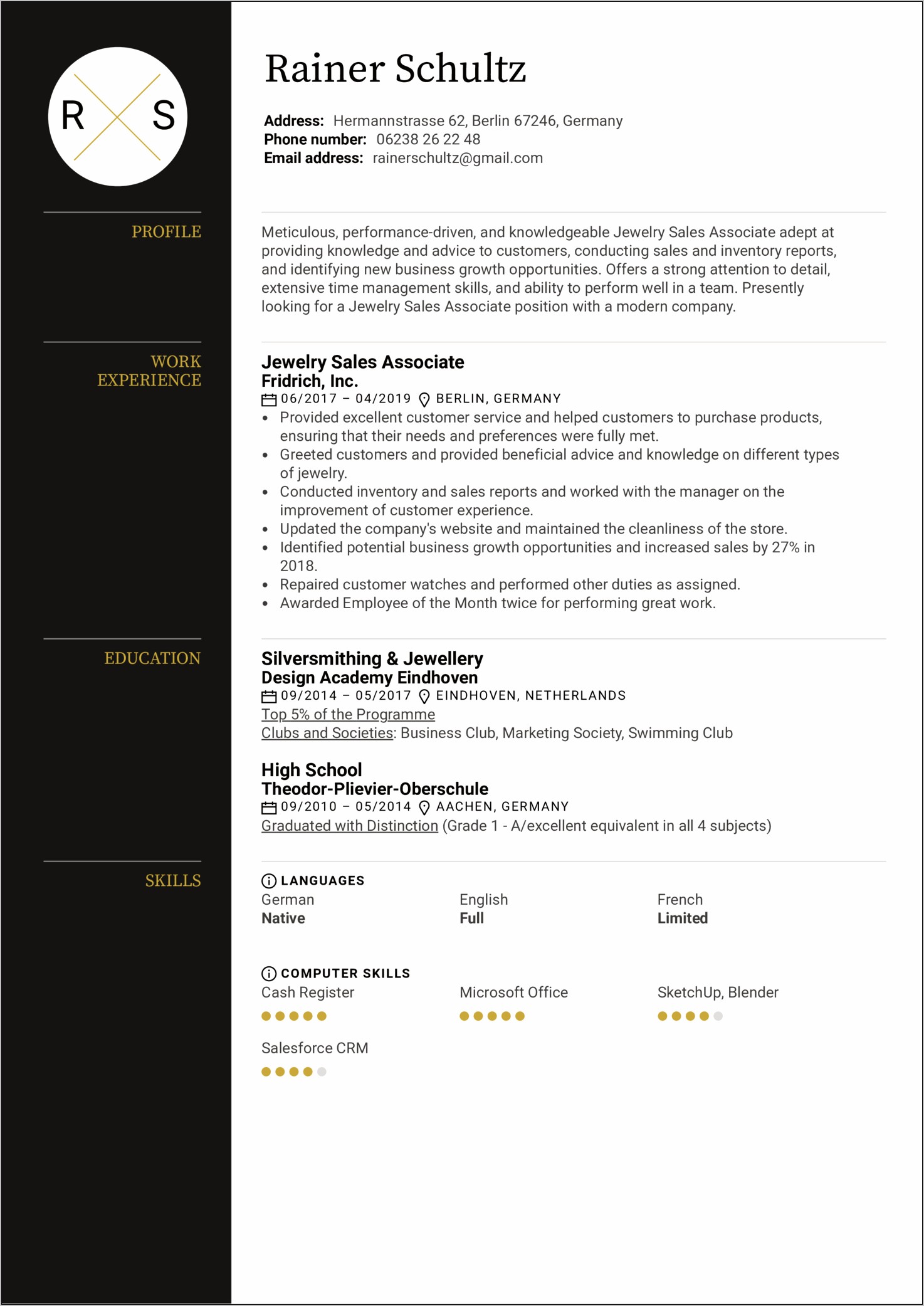 Sales Associate Resume Resume Skills