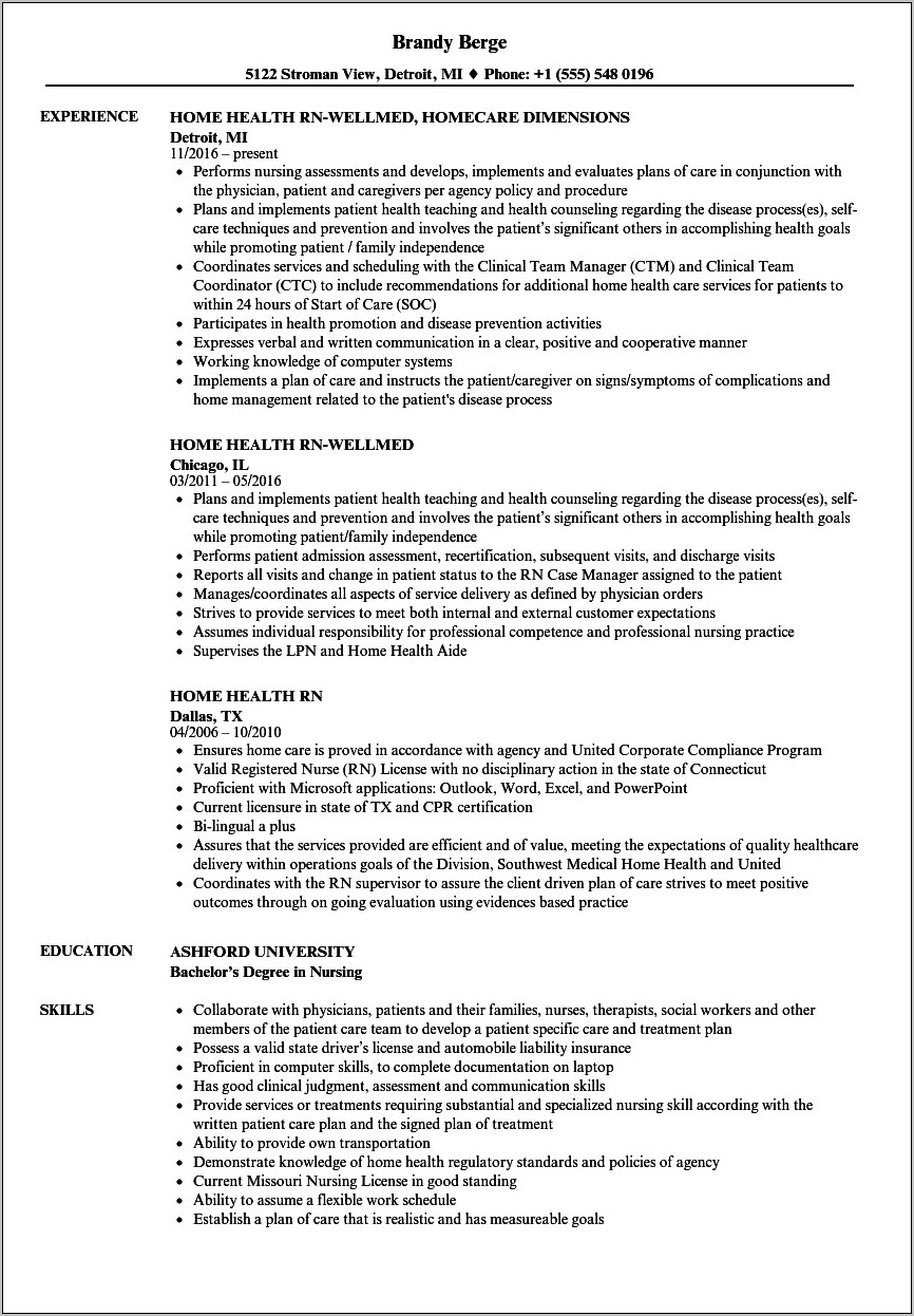 Sample Registered Nurse Resume Objec