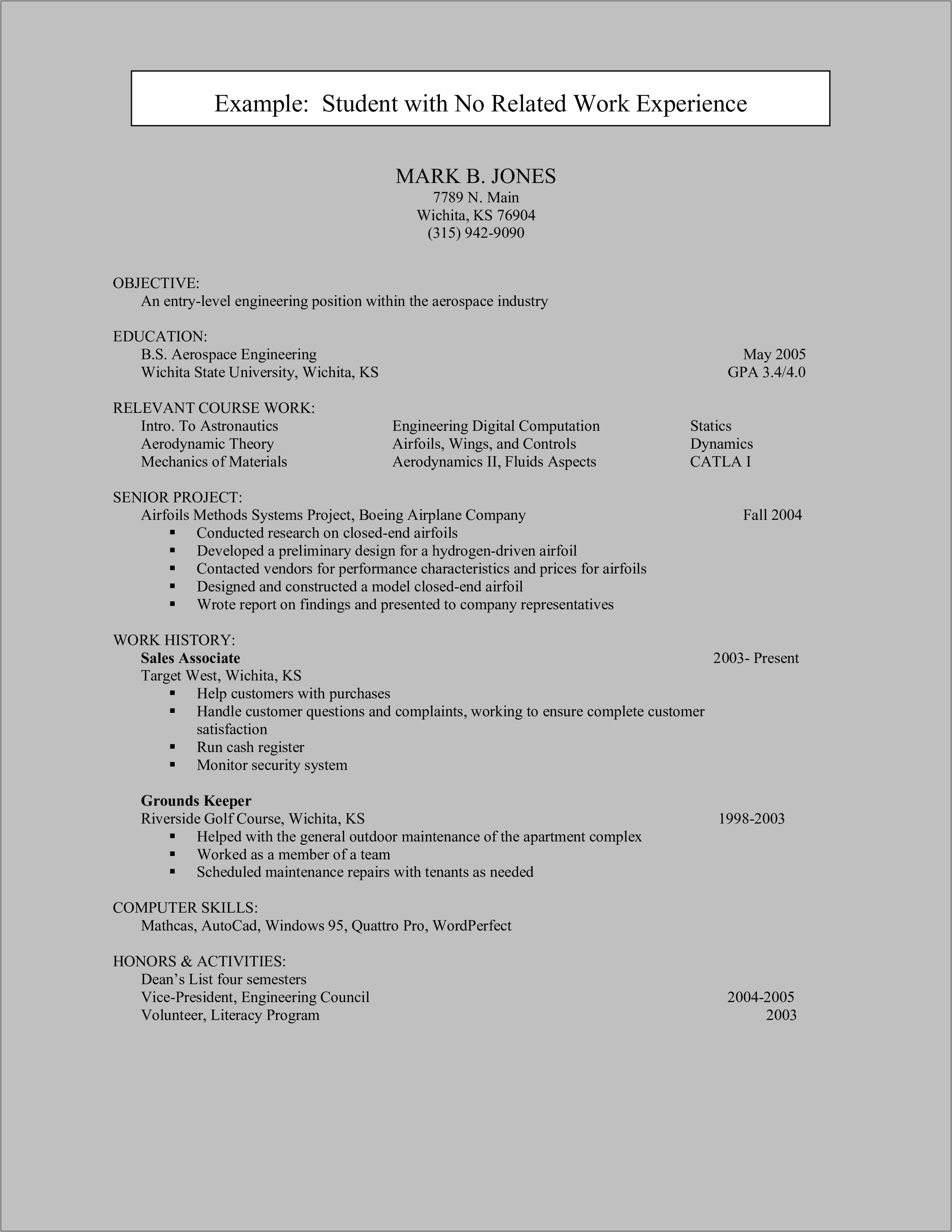 Sample Resume For Experienced Download