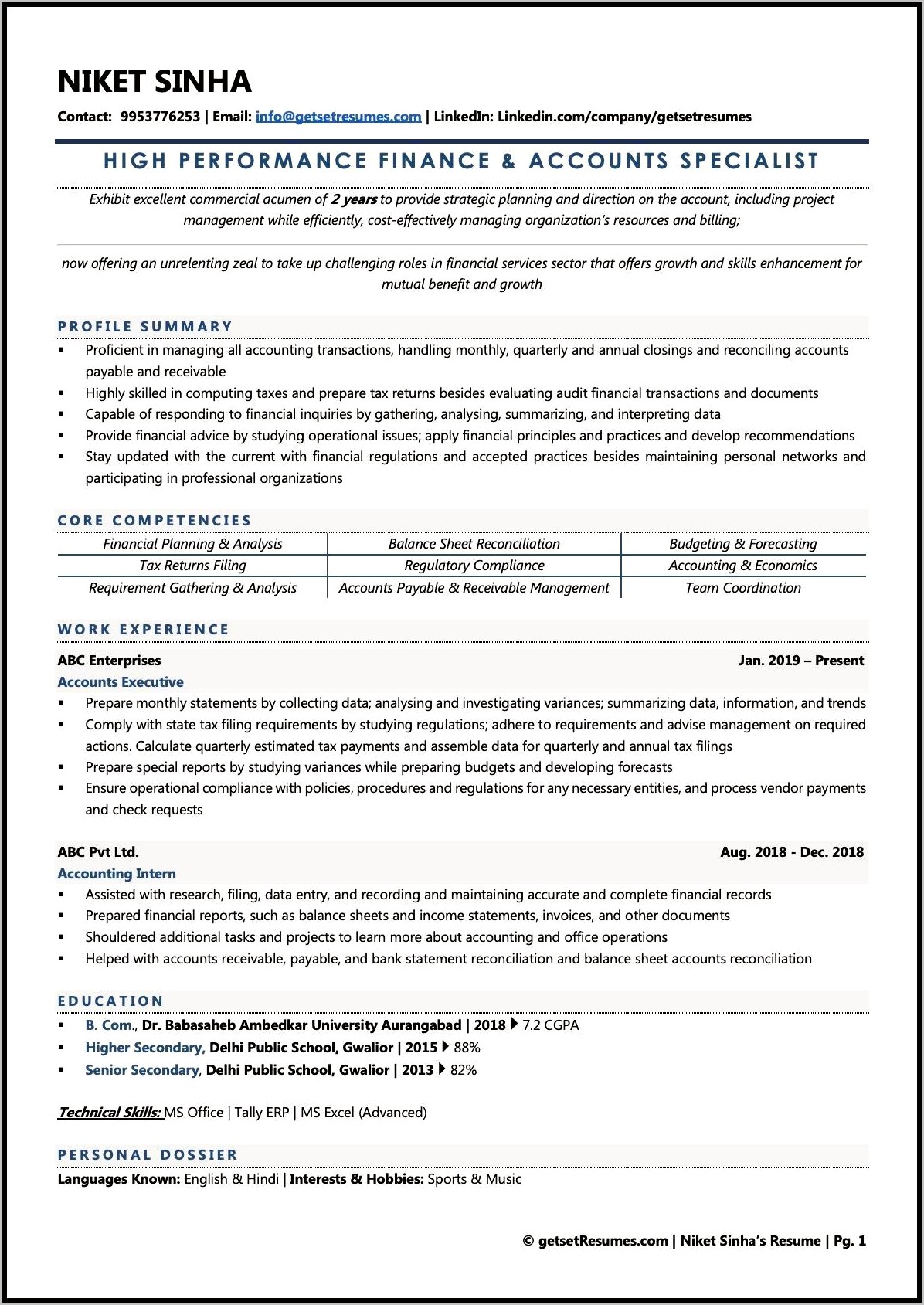 Should Executive Resume Include Skills