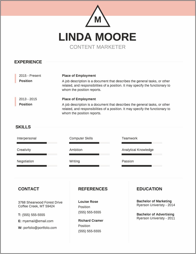 Skills Section In Resume Pi