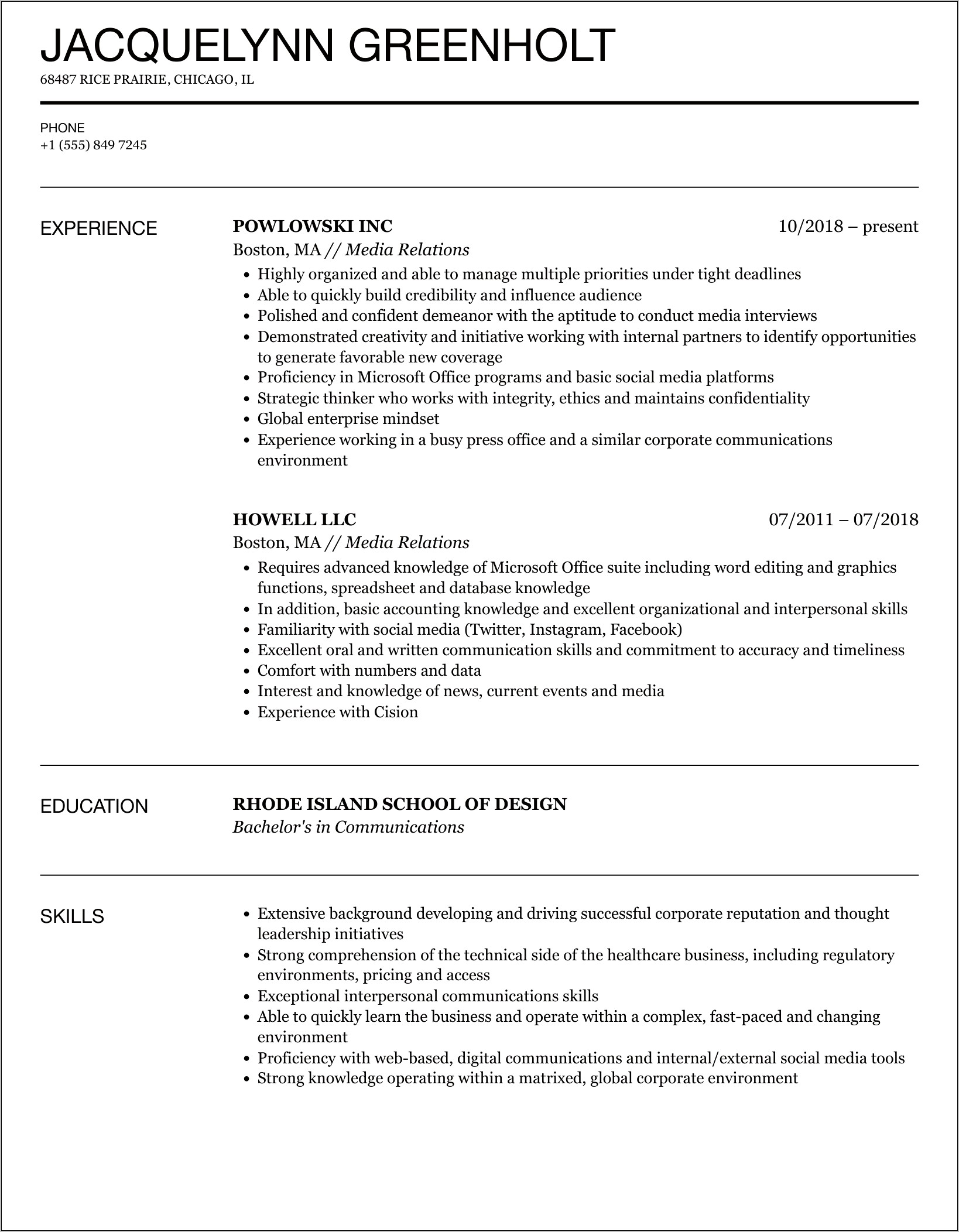 Social Media Representative Resume Samples