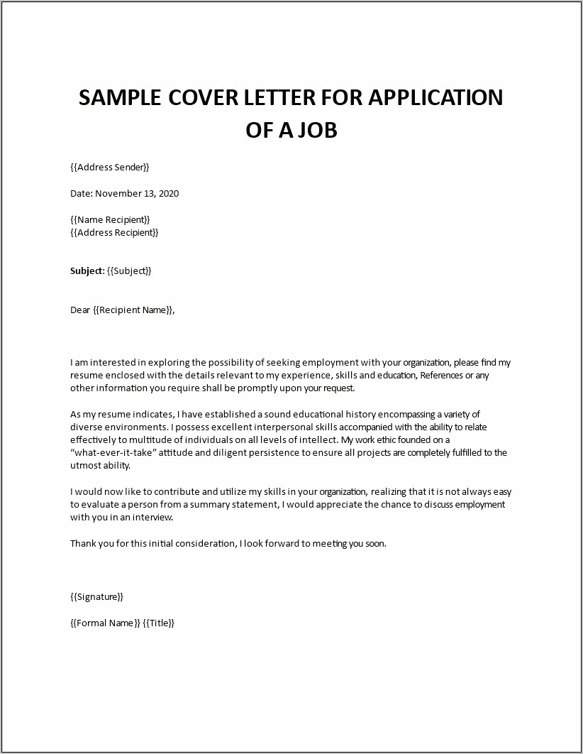 Sucessful Resume Cover Letter Sample