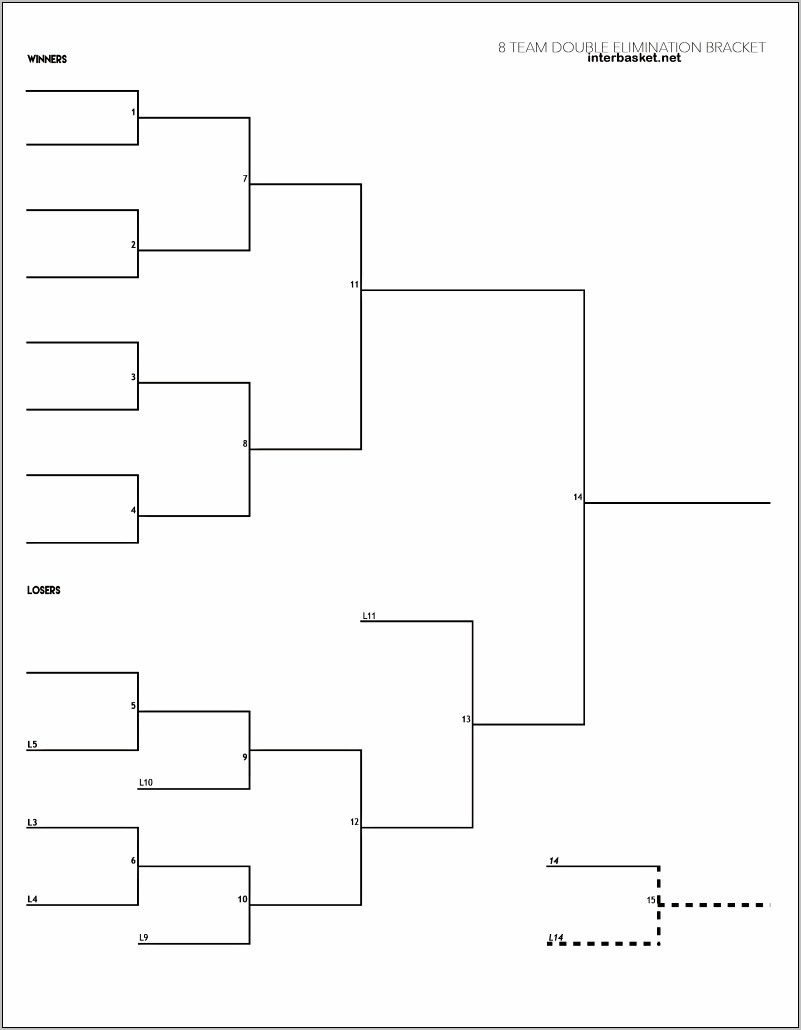 10 Team Tournament Bracket Template Download