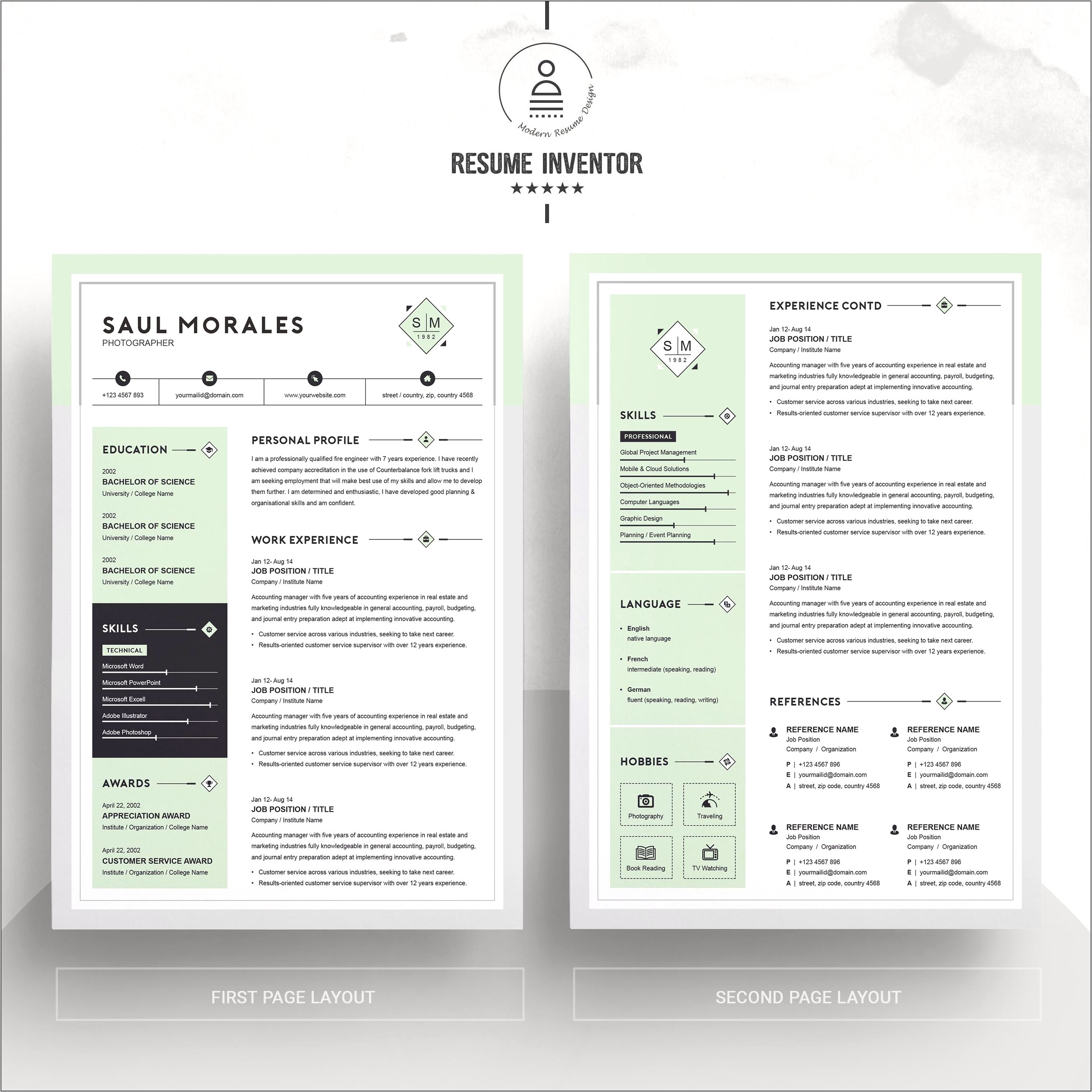 2 Page Resume Free Download