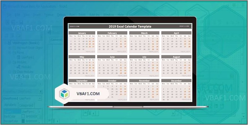 2018 Yearly Calendar Template Excel Download