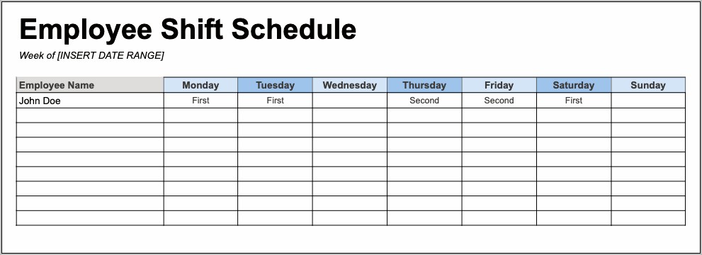 24 Hour Shift Schedule Template Download