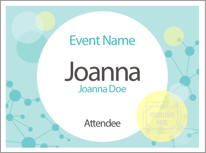 3 X 4 Name Badge Template Download