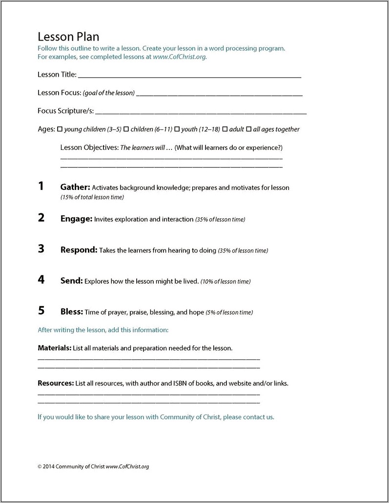 6 Period Lesson Plan Template Download Word