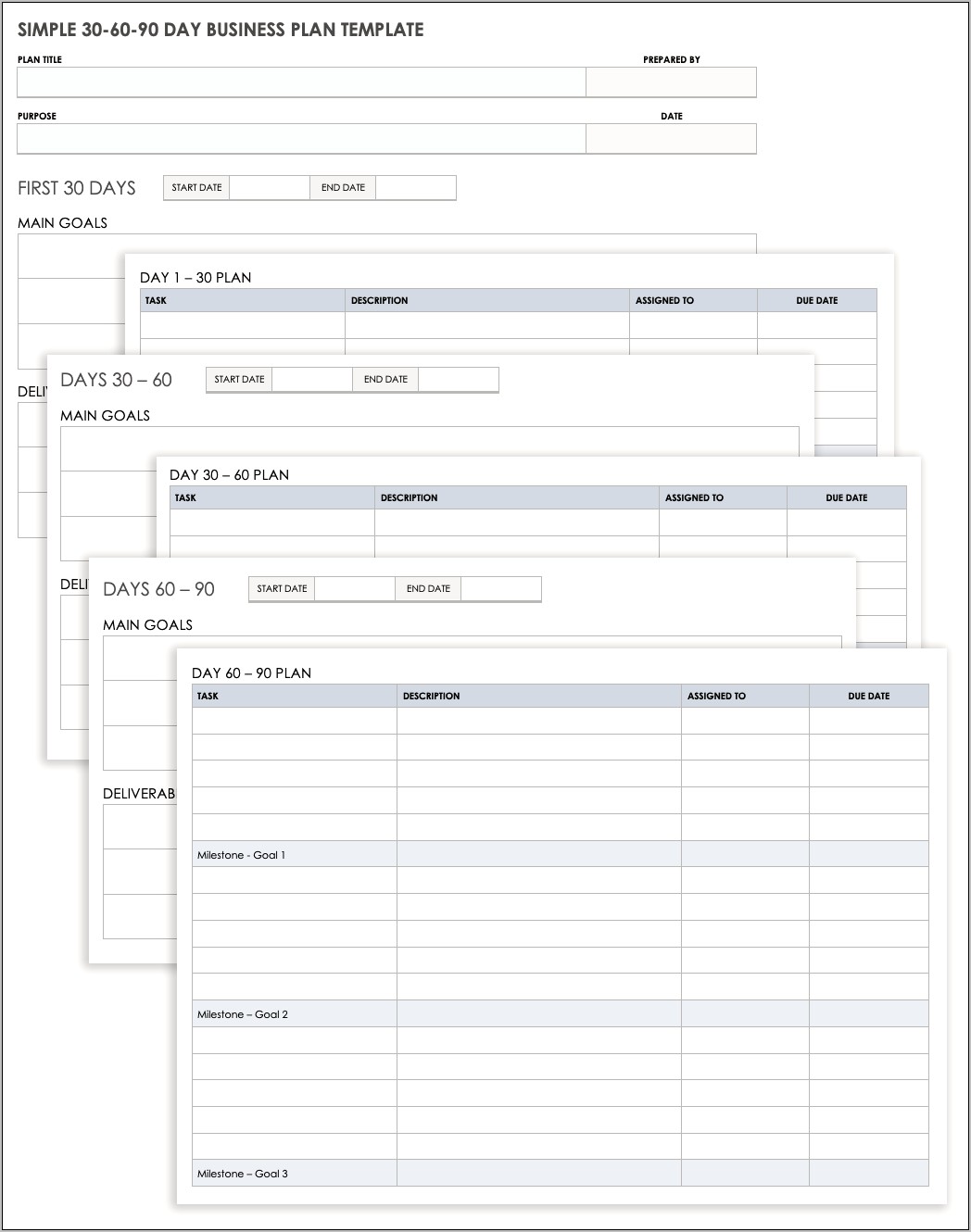 90 Day Plan Product Launch Template Download