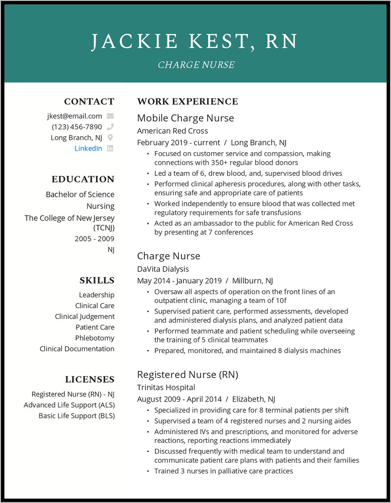 A Resume Objective For Nursing