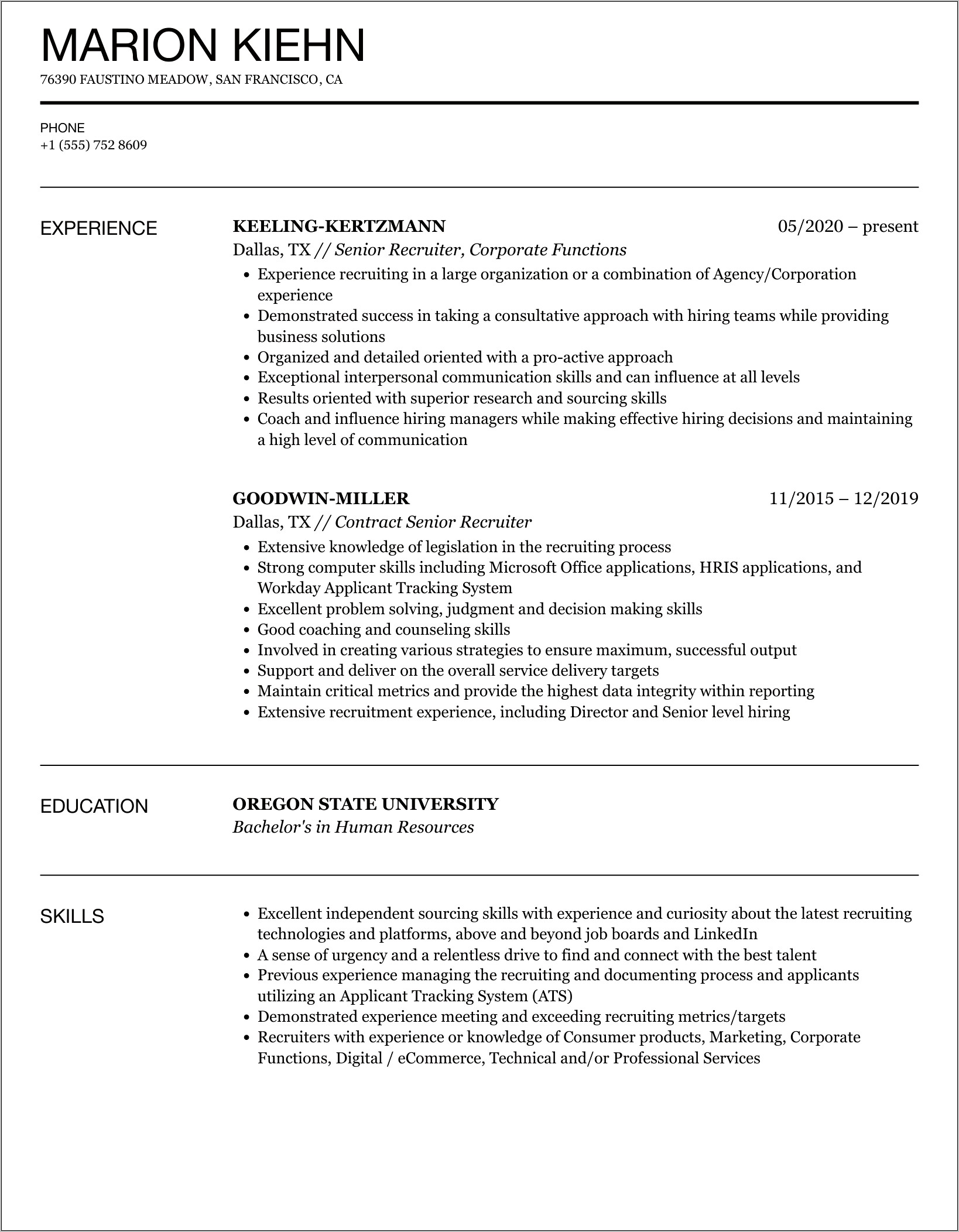 Abercrombie And Fitch Resume Example