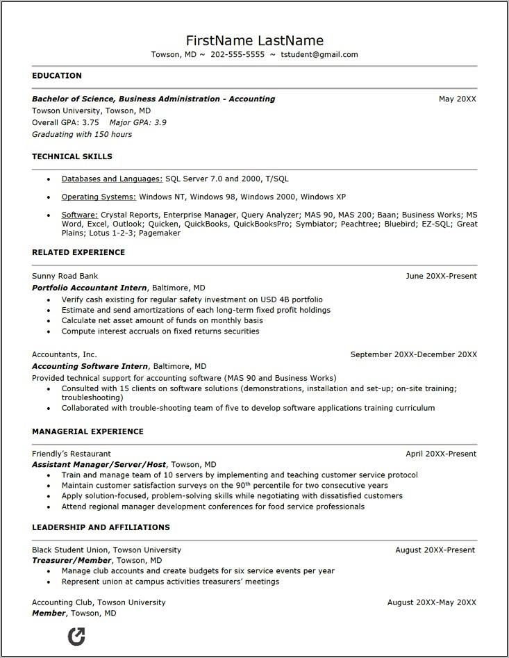 Accounting Assistant Resume Sample Pdf