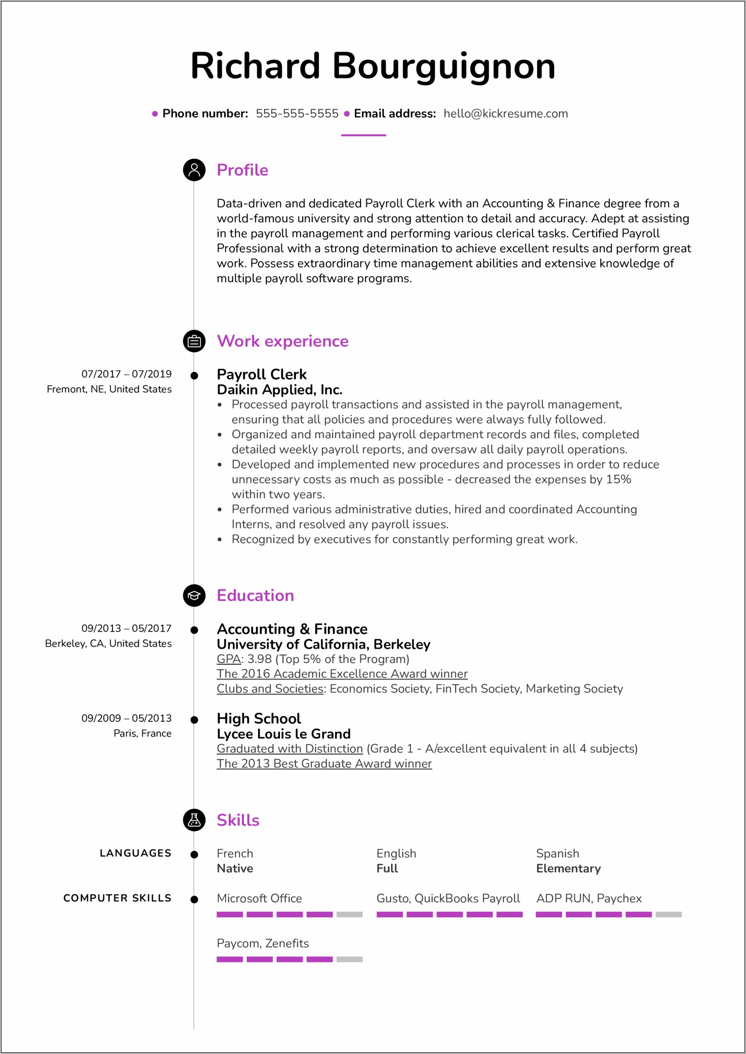 Accounting Clerk Sample Resume Objective