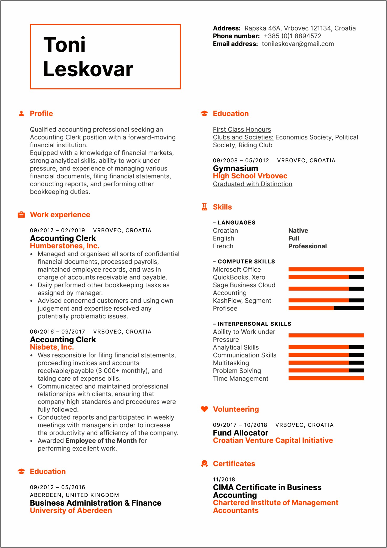 Accounts Receivable Job Resume Description