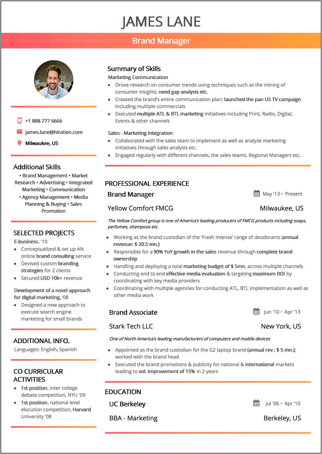 Additional Skills For Marketing Resume